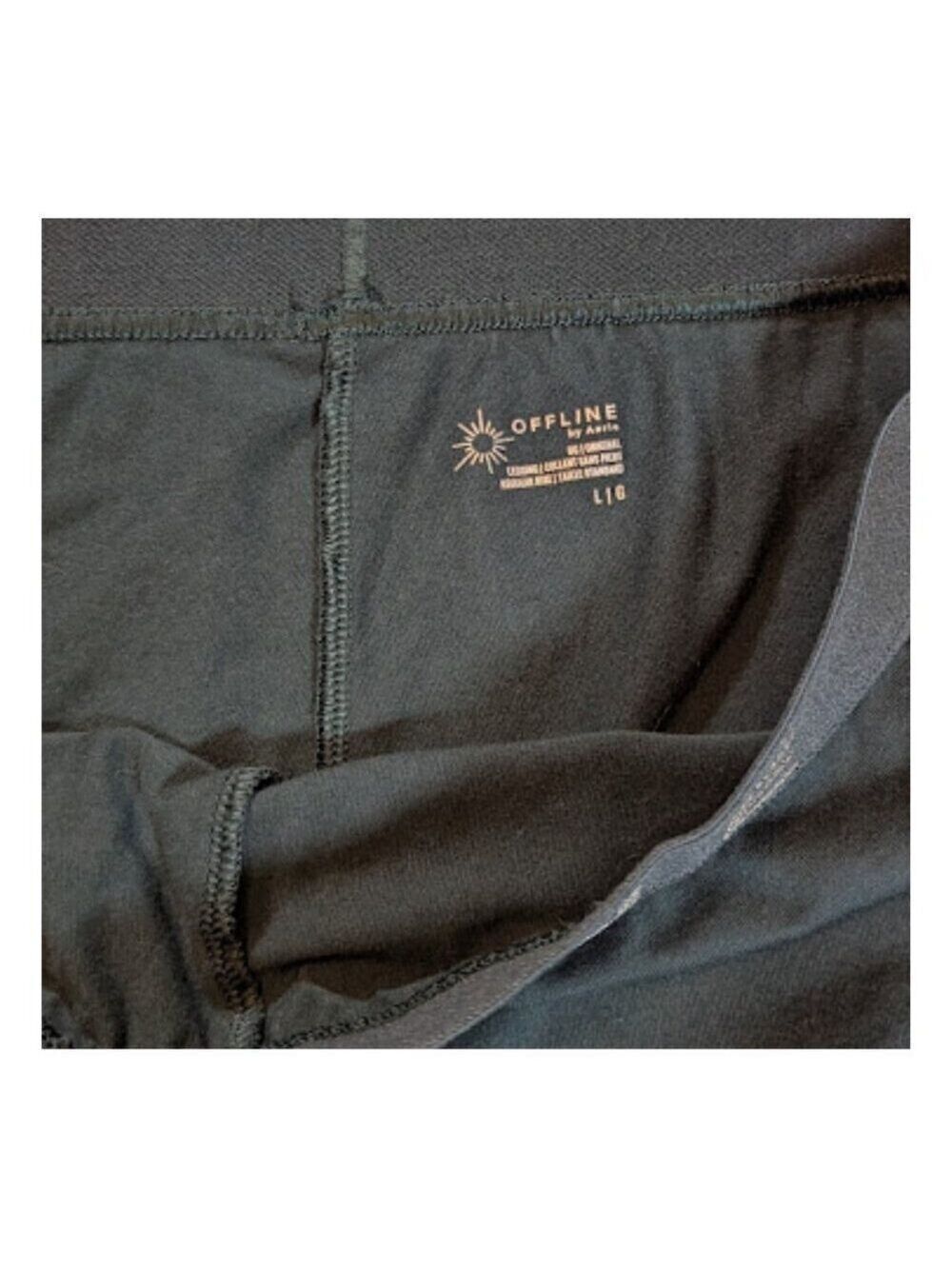 Athleisure Offline by Aerie High-Waist Leggings Workout Dark Green Casual Size L - Picture 6 of 9